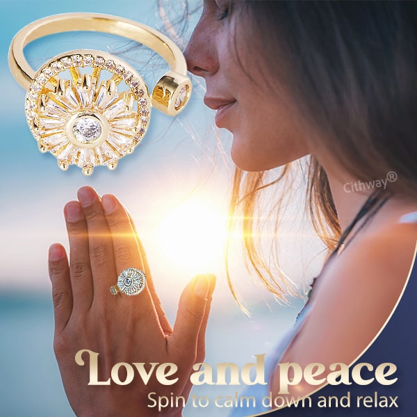 Cithway® Anxiety Relief Diamond Spinning Ring