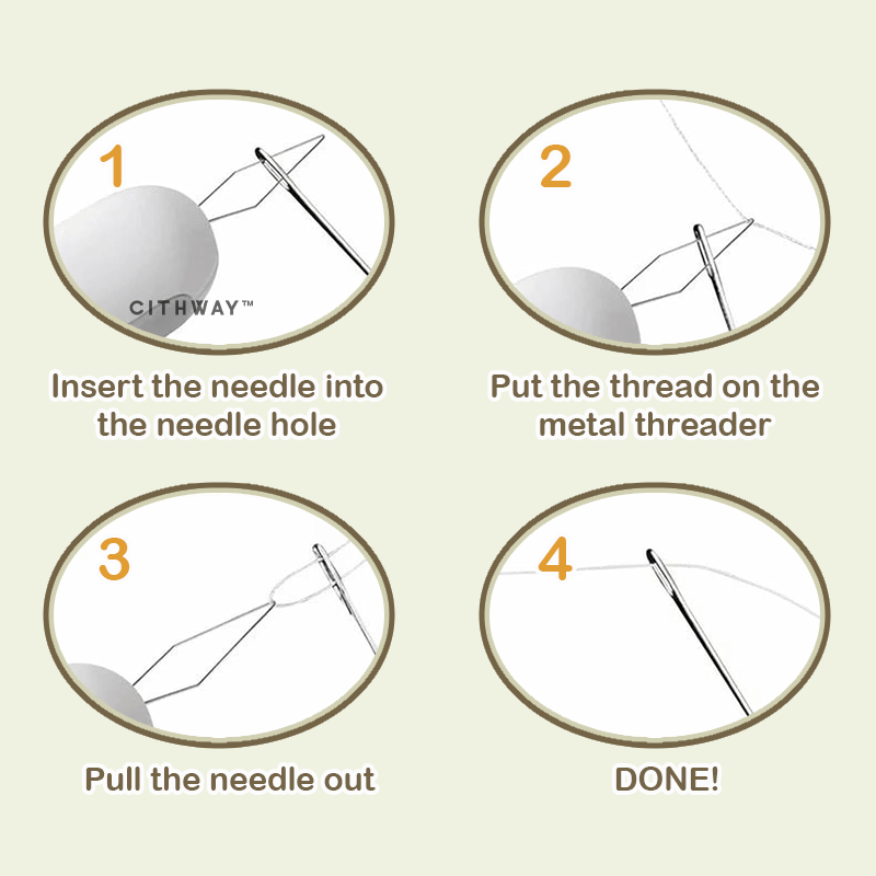 Cithway™ 2-in-1 Retractable Needle Threader Seam Ripper Tool